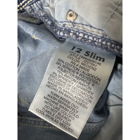 Jordache Girls 12 Slim Skinny Jeans Medium Wash Denim Adj Waist - Picture 5 of 8